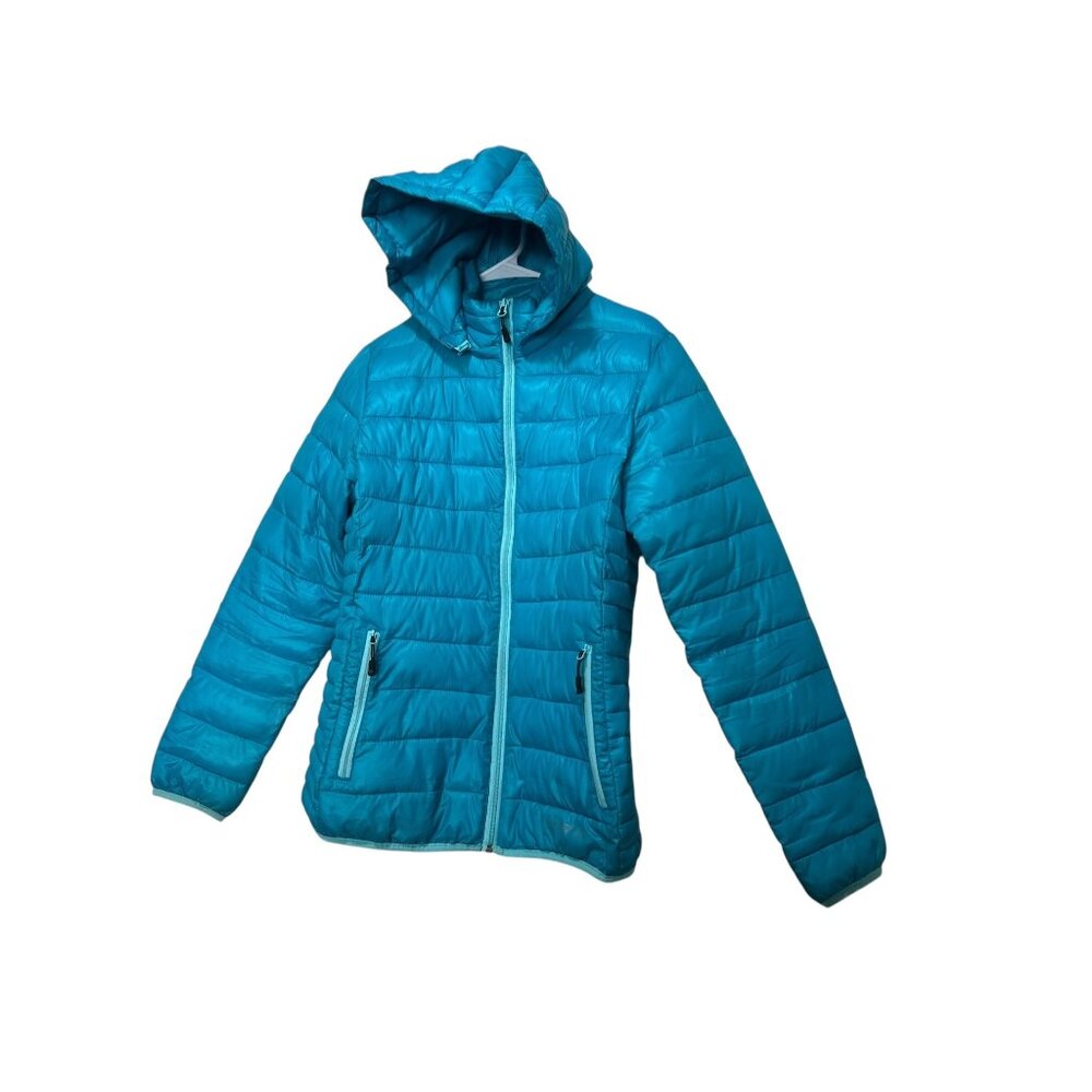 Boulder Gear Puffer Coat Jacket Women Medium Blue Winter Removable Hoodie Quilte - Picture 16 of 16